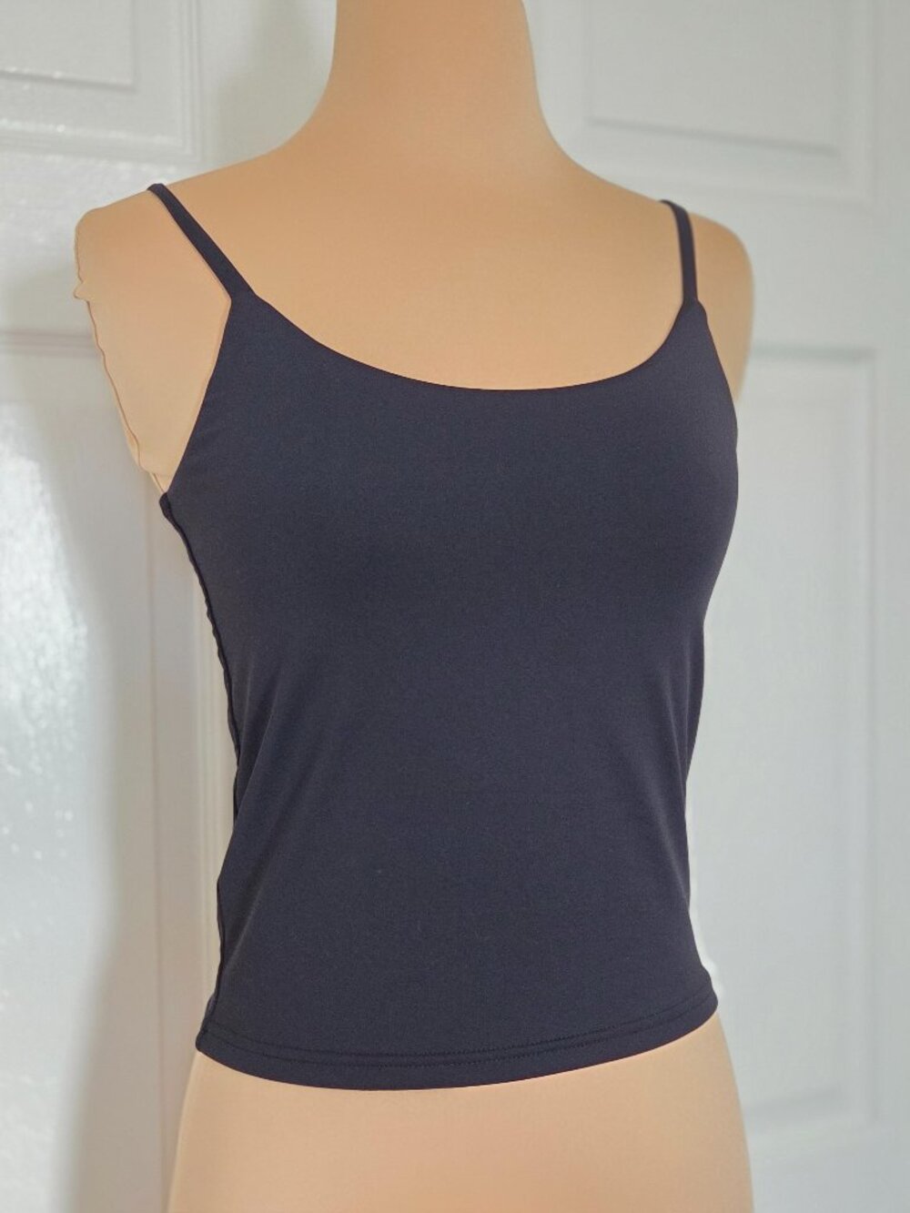 Black/Navy Women's Tank Top - Classic Spaghetti Strap